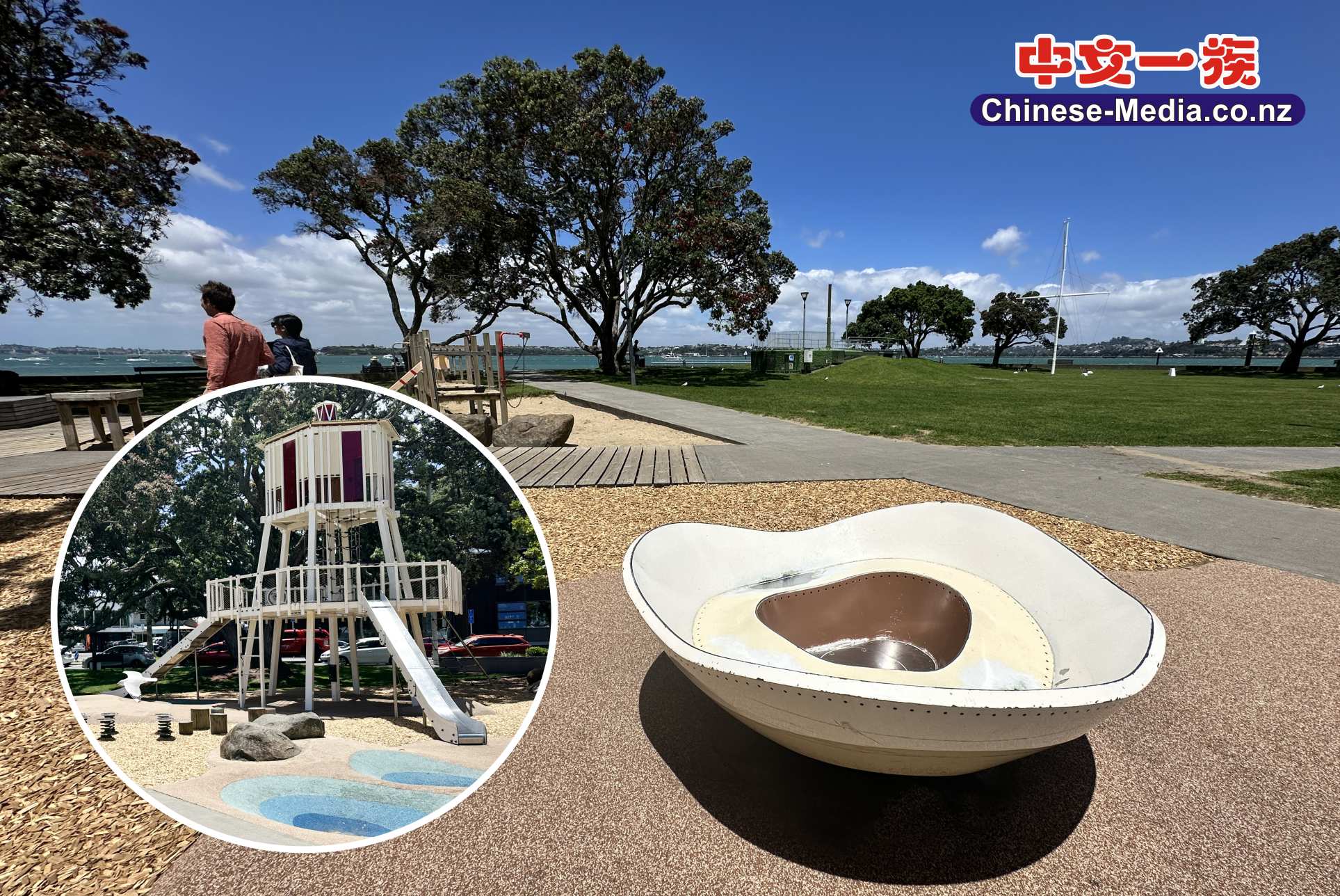 Devonport, 德文港, Disappearing Guns, 隱形大炮 , Mount Victoria , 維多利亞山, Victoria Road ,          中文一族傳媒新西蘭旅遊景點